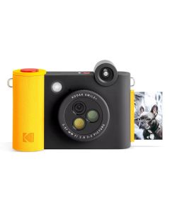 Kodak Smile+ Instant Print Digital Camera, Effect-Changing Lens, 2x3-Inch ZINK Photo Printing, Bluetooth Connectivity & microSD Storage | Black - 843812173056