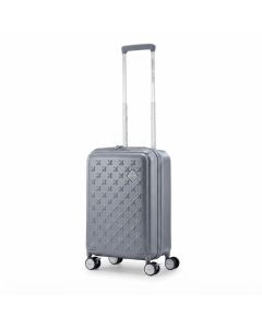 American Tourister Sparky 55cm Cabin Suitcase, Grey Hard Shell Polycarbonate Carry-On, 4 Spinner