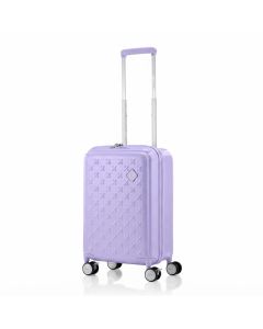 American Tourister Sparky 55cm Cabin Suitcase, Polycarbonate Hard Shell, TSA 008, DuoSaf Zipper Lilac, TSA 008 Lock