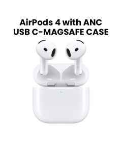 Apple AirPods 4 Wireless Earbuds, Active Noise Cancellation, Transparency Mode, Conversation Awareness, Adaptive Audio - White - MXP93ZE/A