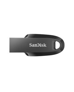 SanDisk Ultra Curve USB 3.2 Flash Drive 128GB with Up to 100MB/s Read Speed, Compact Capless Design, Keyring Hole & Plug-and-Play Storage | Black - 619659187842