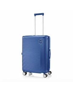 American Tourister Gemina Pro V2 Check-In Suitcase 65cm, Expandable Hard Shell Luggage with DuoSaf | Blue