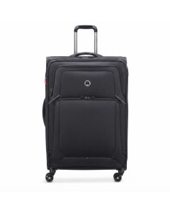 DelseyOPTIMAX LITE 80 CM 4 Double Wheel Expandable Trolley Suitcase, Lightweight, TSA Combination Lock | Black