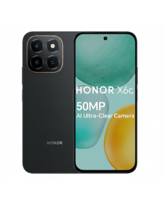 Honor X6c Smartphone 6GB RAM + 256GB Storage with 50MP AI Camera, 6.61-inch 120Hz Display, 35W Fast Charging & 5300mAh Battery | Midnight Black