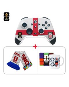 England Fan Tech Gift Bundle FIFA Gaming Controller + National Scarfs + Ceramic Mugs (603001000013833,603001000013858,603001000013869)