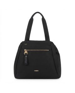 American Tourister Alizee Day Small Tote Bag, 18L Black Polyester Daily Carry with Antimicrobial