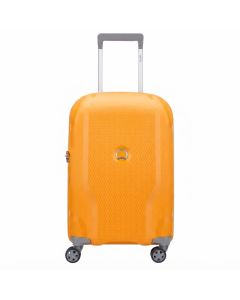 Delsey Clavel 55cm Expandable Cabin Luggage - Lightweight Recycled 4-Wheel Hard Shell, Recycled Polypropylene, TSA Combination Lock | Yellow