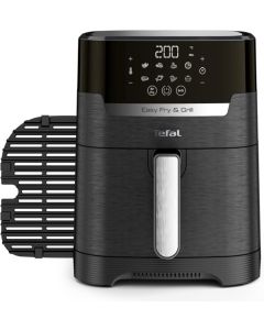 Tefal Easy Fry & Grill 4.2L Digital Air Fryer & Grill, 1550W Oil-Less 2-in-1 Cooker, Precision Cooking - Black/Gray - EY505827 