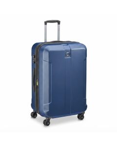 Delsey Depart 71cm Expandable Hardside Check-in Luggage, 4-Wheel Spinner Suitcase, Durable, Durable Hardside Grained Polycarbonate | Navy Blue