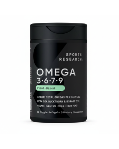 Sports Research Vegan Omega 3-6-7-9 - 1200 mg Multi-Spectrum Fatty Acids