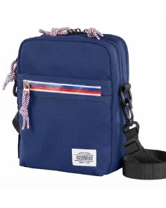 American Tourister Kris Vertical Bag, Sustainable RPET Navy Blue Tablet Shoulder Bag RPET (Recycled Polyester)