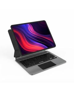 Moxedo Magic Wireless Keyboard Case for iPad Pro 13-Inch (2024), Arabic & English Keyboard, Multi-Touch Trackpad, Detachable Bluetooth Design | Black - KB011-13PR