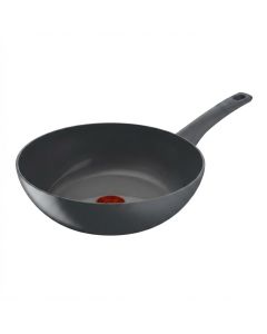 Tefal Renewal 28cm Ceramic Wok Pan, Non-Stick Ceramic Coating, Induction Compatible, Eco-Designed Recycled Aluminum | Gray - C4261953