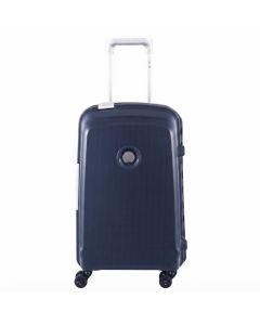 Delsey Belfort Plus 55cm Cabin Trolley Case, 4-Wheel Carry-On Spinner Luggage, Durable Hard, High-Resistance Hard Shell, TSA Combination Lock | Blue