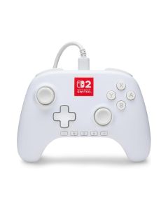 PowerA Advantage Wired Controller for Nintendo Switch 2, Hall Effect Sticks, RGB Lumectra Lighting, Ergonomic Design & Mappable Buttons | White - 617885152917
