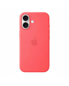 Apple iPhone 17 Silicone Case with MagSafe, Built-In Magnets for Fast Wireless Charging, Soft-Touch Silicone Finish & Precision Fit Protection | Bright Guava