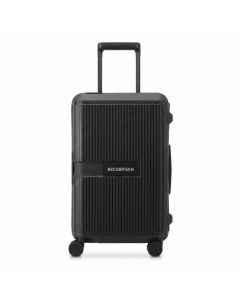 Delsey Stone 55cm Cabin Luggage - Hardcase Suitcase with 4 Double Spinner Wheels, Secure, Advanced Security Lock | Black