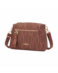 American Tourister Alizee Day Crossbody Bag, 4L Lightweight Casual Purse, Pink Guava Polyester