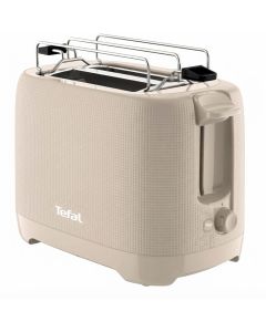 Tefal Morning Toaster, 2-Slot 850W Toaster with Adjustable Browning, Defrost & Reheat Functions - Beige - TT2M1B27