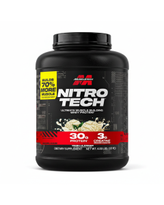 MuscleTech Nitro-Tech Whey Protein Isolate & Peptides - Vanilla Cream, 30g Protein, 39 Servings