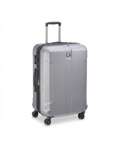 Delsey Depart 61cm Hardcase 4-Wheel Expandable Luggage Trolley 00314580501, ABS Hard Plastic and Polycarbonate, TSA Secure Code Lock | Grey
