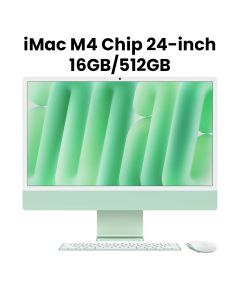 Apple iMac With Retina 16GB 512GB SSD 24 Inch, 4.5K Display, M4 Chip With 10-Core CPU And 10-Core GPU, Seamless Multitasking - Green - MWV03AB/A