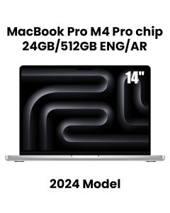 Apple MacBook Pro 24GB RAM 512GB SSD 14 Inch, M4 Pro Chip With 12-Core CPU, 16-Core GPU, Liquid Retina XDR Display - Silver - MX2E3AB/A