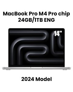 Apple MacBook Pro 24GB RAM 1TB SSD 14 Inch, M4 Pro Chip, 14-Core CPU And 20-Core GPU, Liquid Retina XDR Display - Silver - MX2F3ZS/A