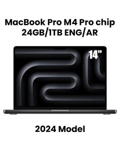 Apple MacBook Pro 24GB RAM 1TB SSD 14 Inch, M4 Pro Chip, 14-Core CPU And 20-Core GPU, Liquid Retina XDR Display - Space Black - MX2J3AB/A