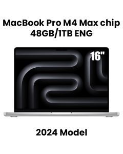 Apple MacBook Pro 48GB RAM 1TB SSD 16 Inch, English Keyboard, M4 Pro Max Chip, 16-Core CPU And 40-Core GPU, Liquid Retina XDR Display - Silver - MX2W3ZS/A