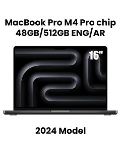 Apple MacBook Pro 48GB RAM 512GB SSD 16 Inch, M4 Pro Chip, 14-Core CPU And 20-Core GPU, Liquid Retina XDR Display - Space Black - MX2Y3AB/A