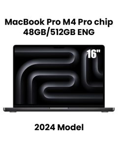 Apple MacBook Pro 48GB RAM 512GB SSD 16 Inch, M4 Pro Chip, 14-Core CPU And 20-Core GPU, Liquid Retina XDR Display - Space Black - MX2Y3ZS/A