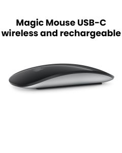 Apple Magic Mouse USB‑C, Multi-Touch Surface, Lightweight Design, Seamless Wireless Connection And Charging - Black - MXK63ZM/A