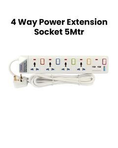Terminator Universal Power Extension Socket with 2 USB Ports 5M White | TPB-914